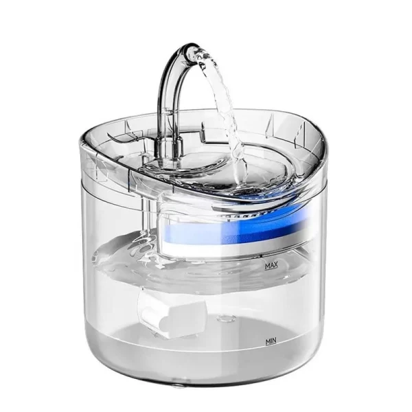Bebedero Fuente Automática Transparente para Gatos con Filtro y Bajo Consumo - 1.8L - Imagen 2